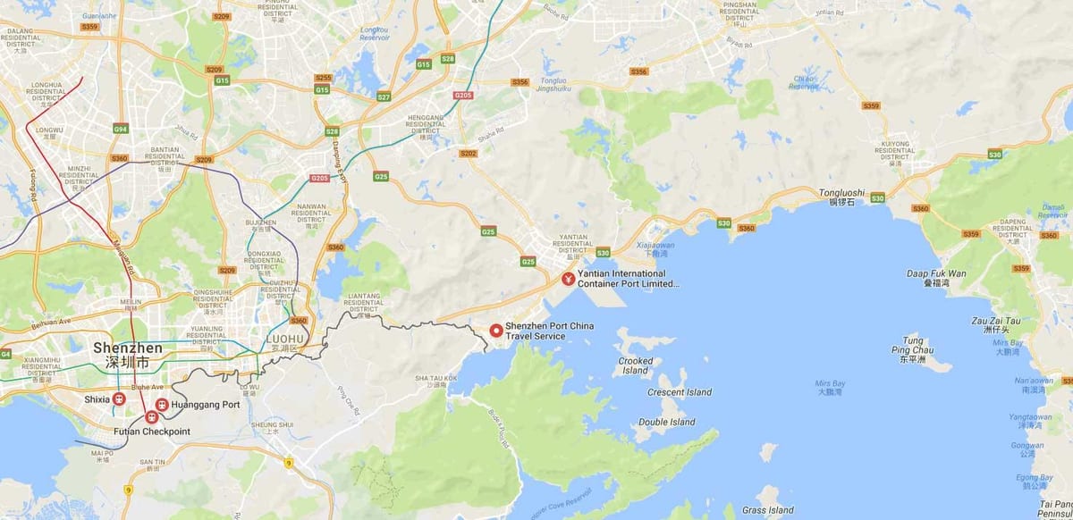 il porto di shekou mappa
