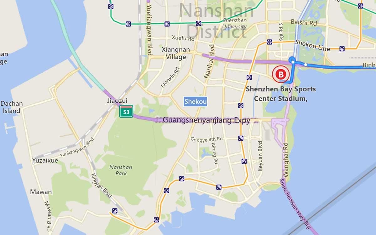 mappa di Shenzhen bay