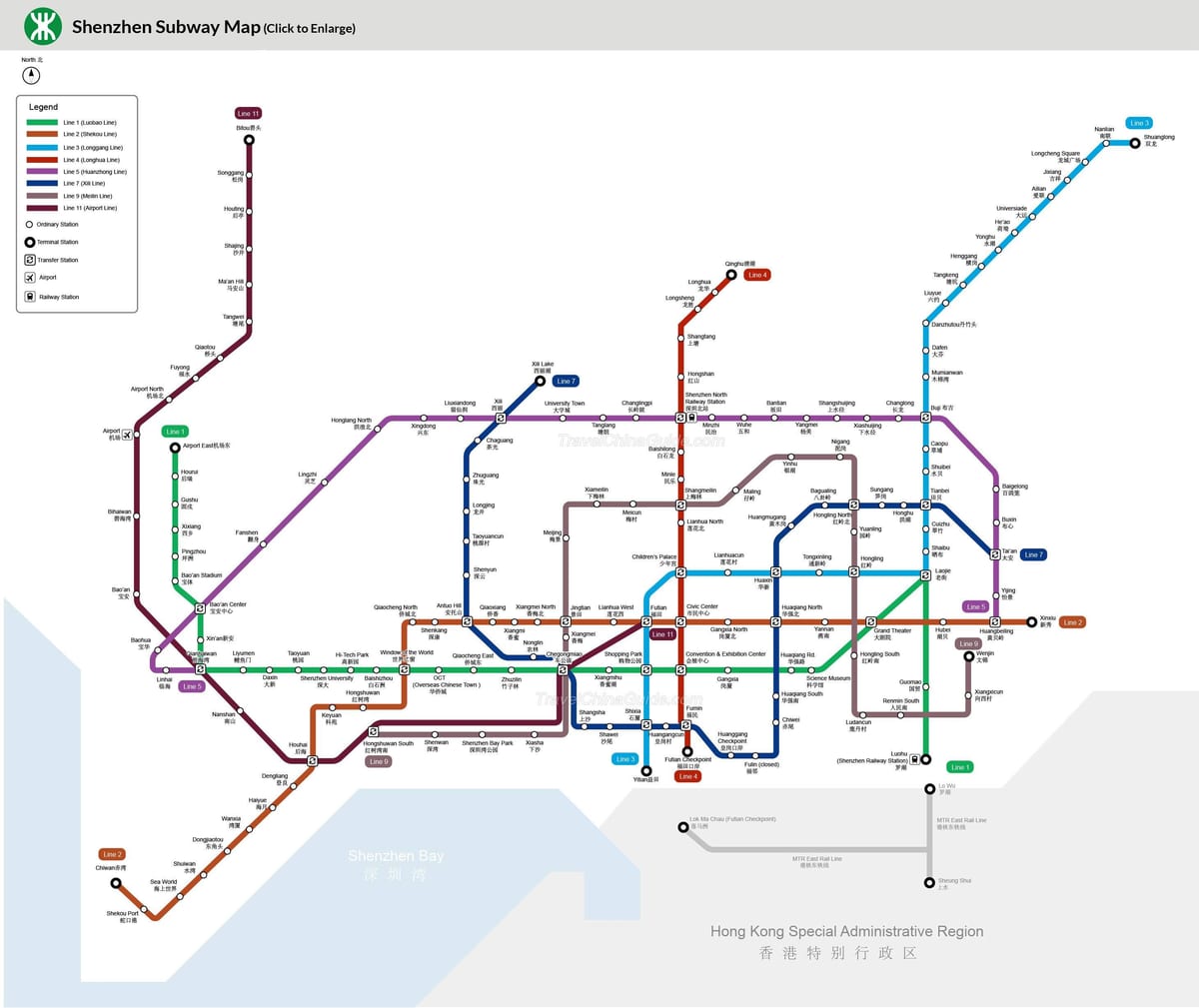 Shenzhen mtr mappa