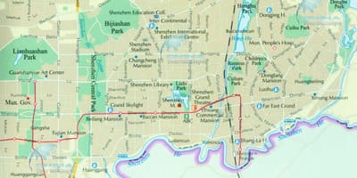 Mappa di Shenzhen strada